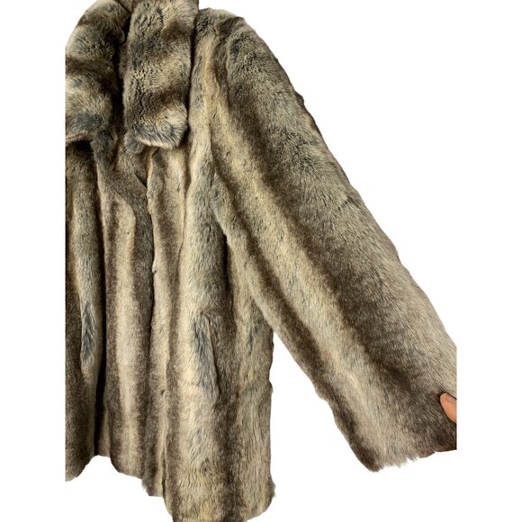 New VTG Dennis Basso XL 15th Anniversary Collect Ed Faux Fur Chinchilla Coat - Picture 4 of 12